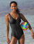 Maillot de bain 1 pièce uni Spécial grand buste Solaro (noir)