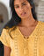 Blouse macramé, crépon coton (curry)