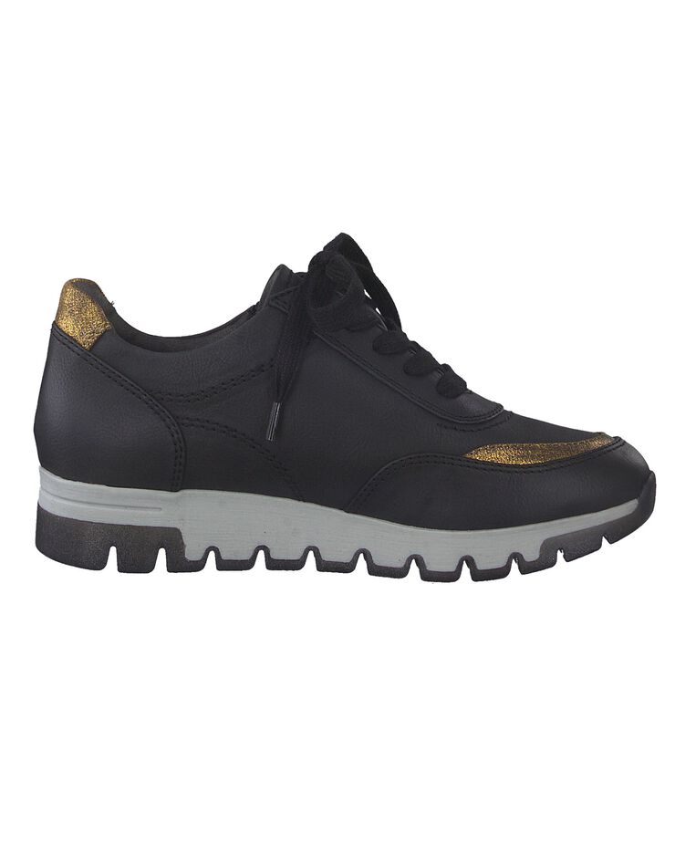 Baskets sneakers noir - largeur confort (noir)