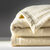 Couverture bicolore pure laine 600 g/m² (écru)