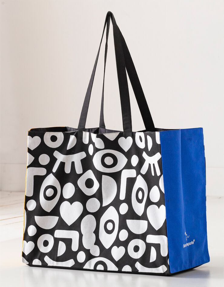 Sac cabas grande taille imprimé, collection LEM (noir) Sac cabas grande taille imprimé, collection LEM (noir)