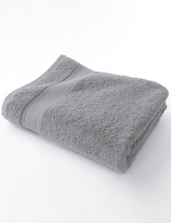 Collection serviettes de bain unies 540g/m2 confort luxe  (gris)