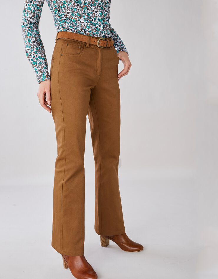 Pantalon bootcut 5 poches (noisette) Pantalon bootcut 5 poches (noisette)