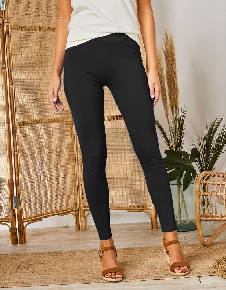 Legging long uni - lot de 2 (vert / noir)