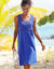 Robe plastron macramé (bleu)
