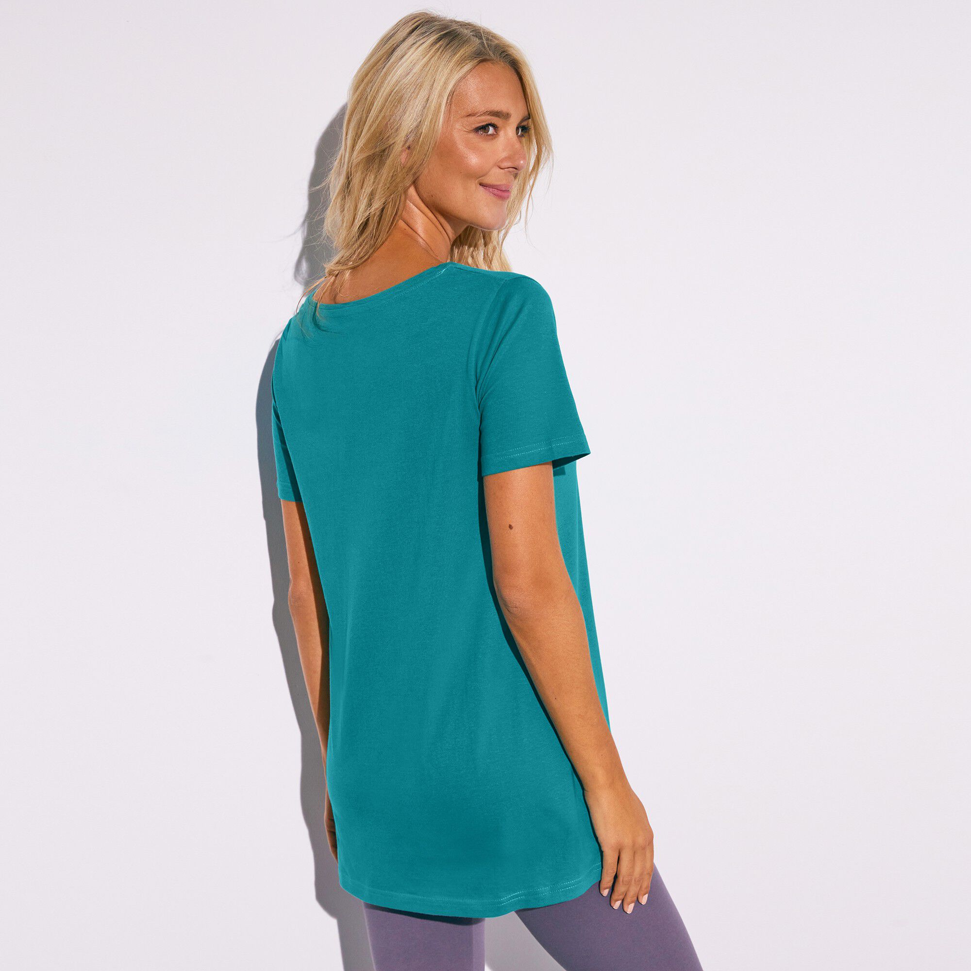 Éco-responsable Blacheporte Femme Vêtements Tops & T-shirts T-shirts Manches courtes Tee-shirt Uni Col Rond En Coton Bio 1 