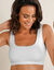 Brassière confort coton stretch doublé sans armatures - lot de 2 (blanc + noir)