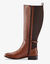 Bottes cavalières en cuir, spécial larges mollets (marron)