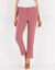 Pantalon 7/8ème coupe cigarette, uni (bois de rose)