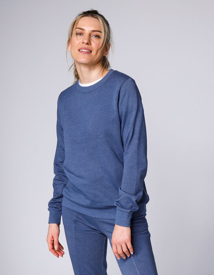 Sweat en molleton (bleu grisé)
