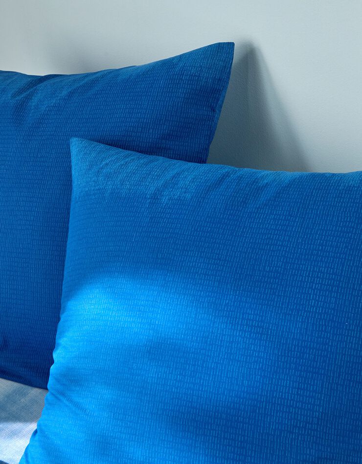Linge de lit Abysse en coton (bleu)
