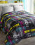 Couette coton imprim&eacute;e Capitales 200 g/m&sup2; (noir)