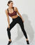 Brassière de sport microfibre imprimé "peau de bête" (prune / noir)