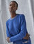 Robe pull d&eacute;tails brillants, 2 poches (bleu)