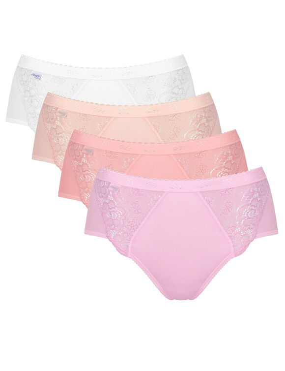 Culotte midi Chic, lot de 3 achet&eacute;es + 1 GRATUITE (1) (rose)