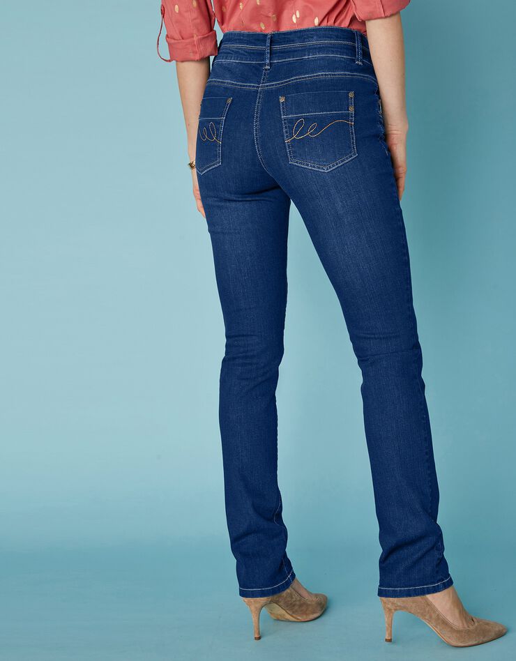 Jean coupe droite délavé stretch (dark blue) Jean coupe droite délavé stretch (dark blue)