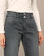 Jean mom taille élastiquée (gris foncé)