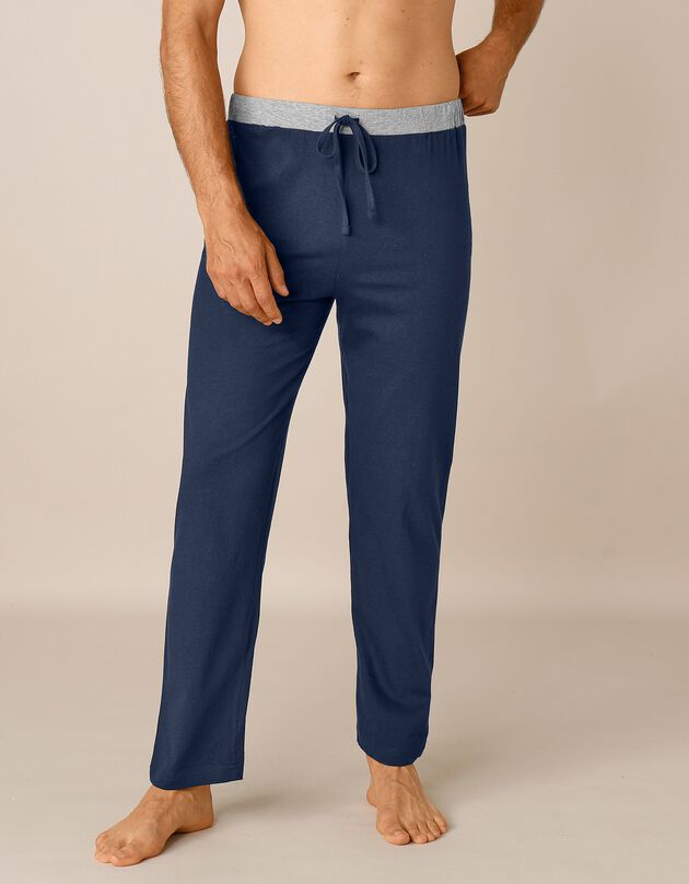 Pantalon pyjama bas droits - lot de 2 (gris + marine)