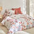 Linge de lit Danae en coton imprim&eacute; (terracotta)