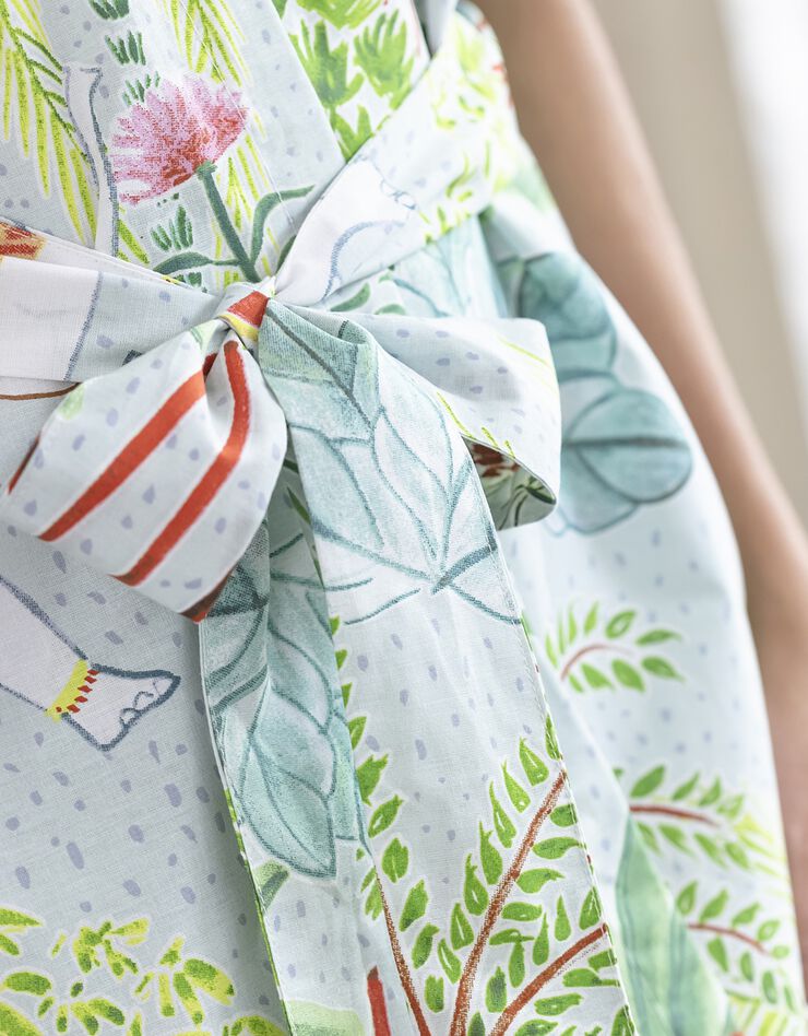 Kimono imprimé manches courtes - collection upcycling (vert)