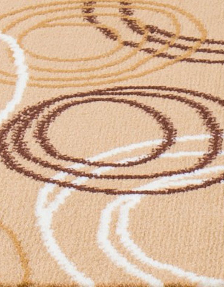Tapis motifs cercles (beige) Tapis motifs cercles (beige)