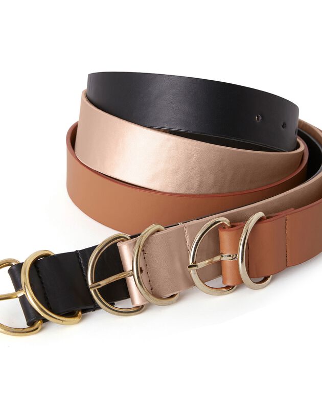 Ceinture double ardillon (rose dore)