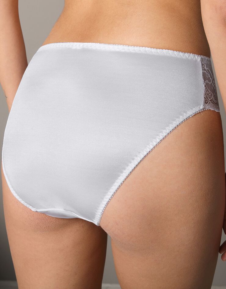 Culotte maille satinée et dentelle Salford - lot de 2 (blanc + noir) Culotte maille satinée et dentelle Salford - lot de 2 (blanc + noir)