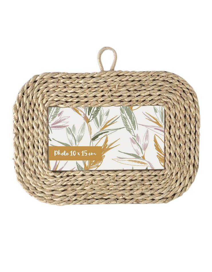 Cadre-photo horizontal en corde (naturel)