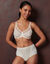  Soutien-gorge forme minimiseur en dentelle et microfibre Sardara - avec armatures (ivoire)