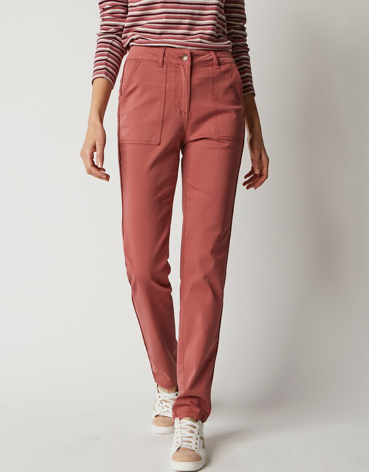 Pantalon chino à poches plaquées (terracotta) Pantalon chino à poches plaquées (terracotta)