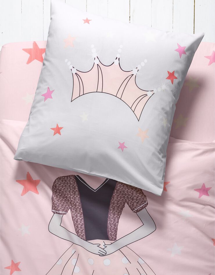 Linge de lit enfant déguisement Princesse en coton  (rose poudré)