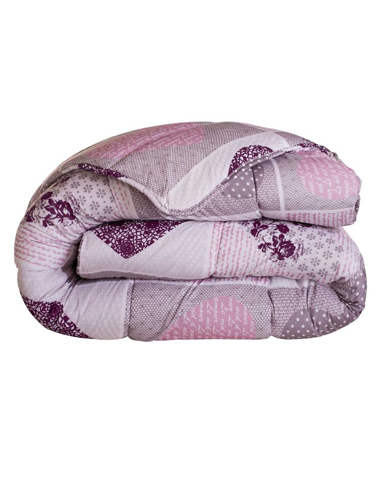 Couette coton imprimé Lovely 200g/m2 (parme)