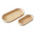 Plateau Oblong bois et rotin, lot de 2 (naturel)