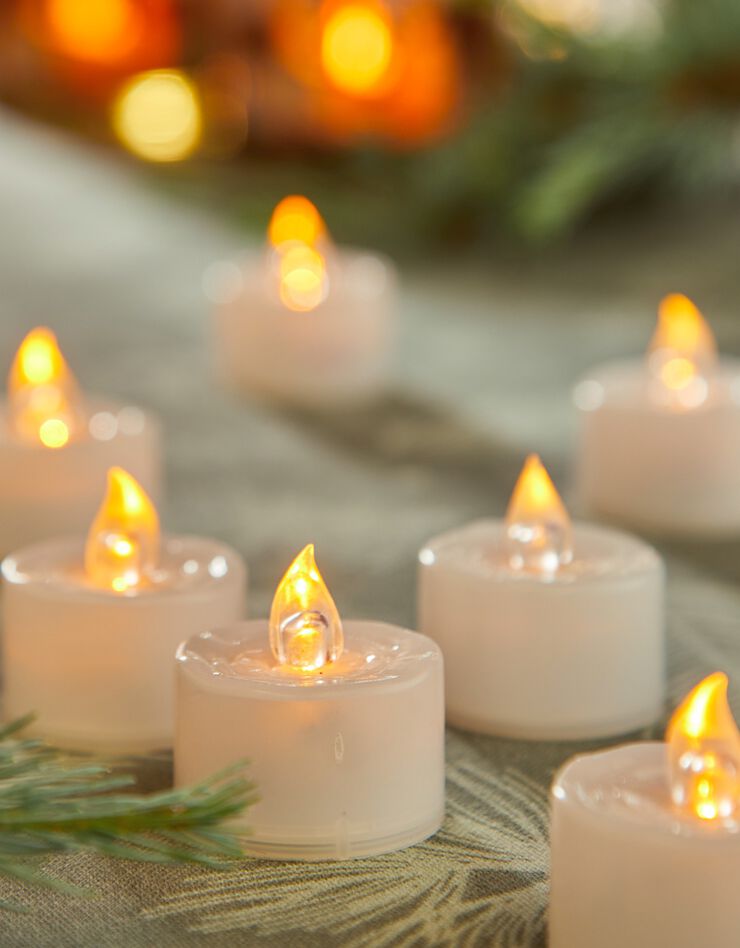Bougies LED blanches - lots (blanc)