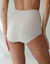 Culotte coton stretch taille très haute couvrante - lot de 2 (blanc + beige chiné)