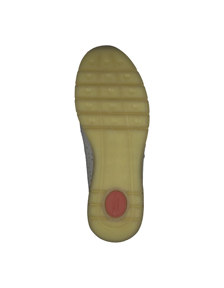 Baskets dessus cuir - largeur confort (blanc / caramel)