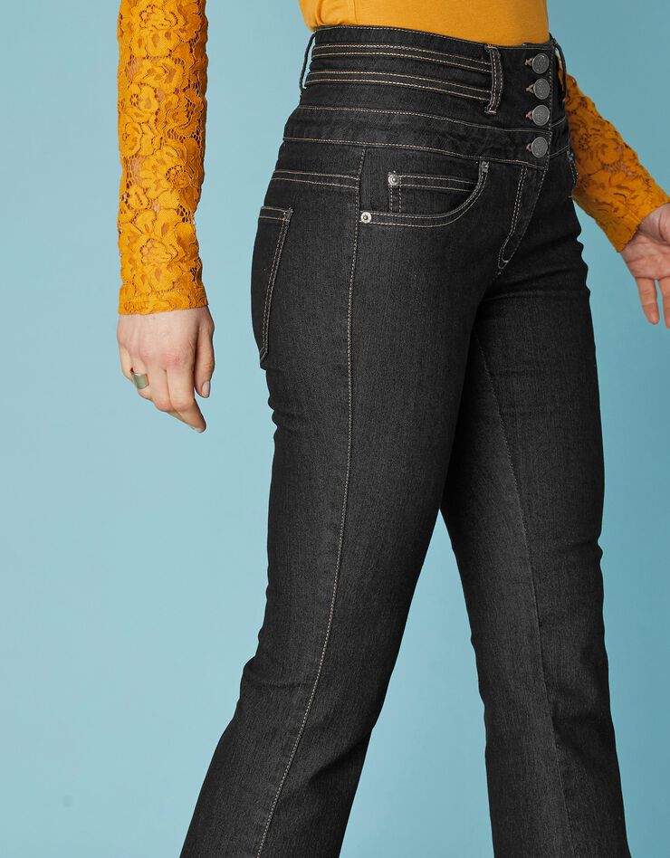 Jean coupe boocut taille haute - entrej. 75 cm (black) Jean coupe boocut taille haute - entrej. 75 cm (black)