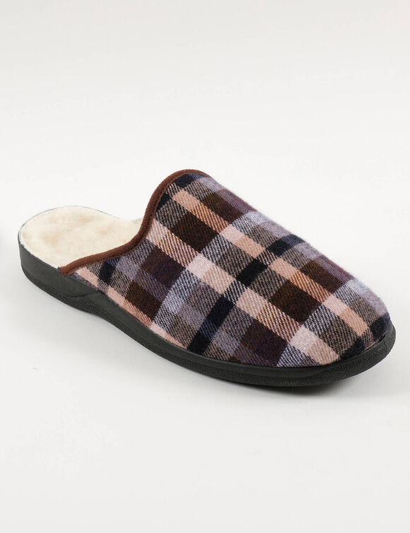 Mules homme fourr&eacute;es - jusqu'au 47 (marron)