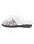 Chaussons mules polaires imprim&eacute;es pois (gris)