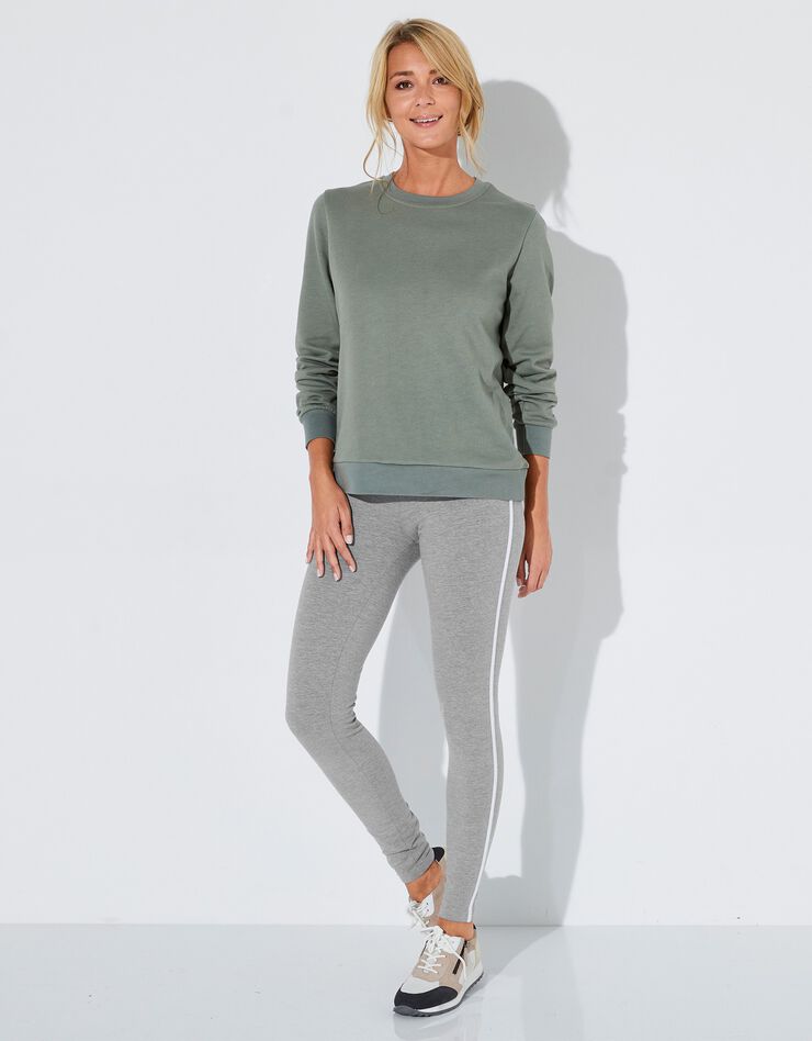 Legging bicolore (gris chiné / blanc) Legging bicolore (gris chiné / blanc)