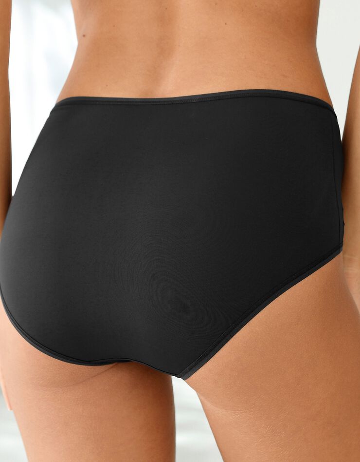 Culotte microfibre forme maxi – Lot de 2 (noir) Culotte microfibre forme maxi – Lot de 2 (noir)