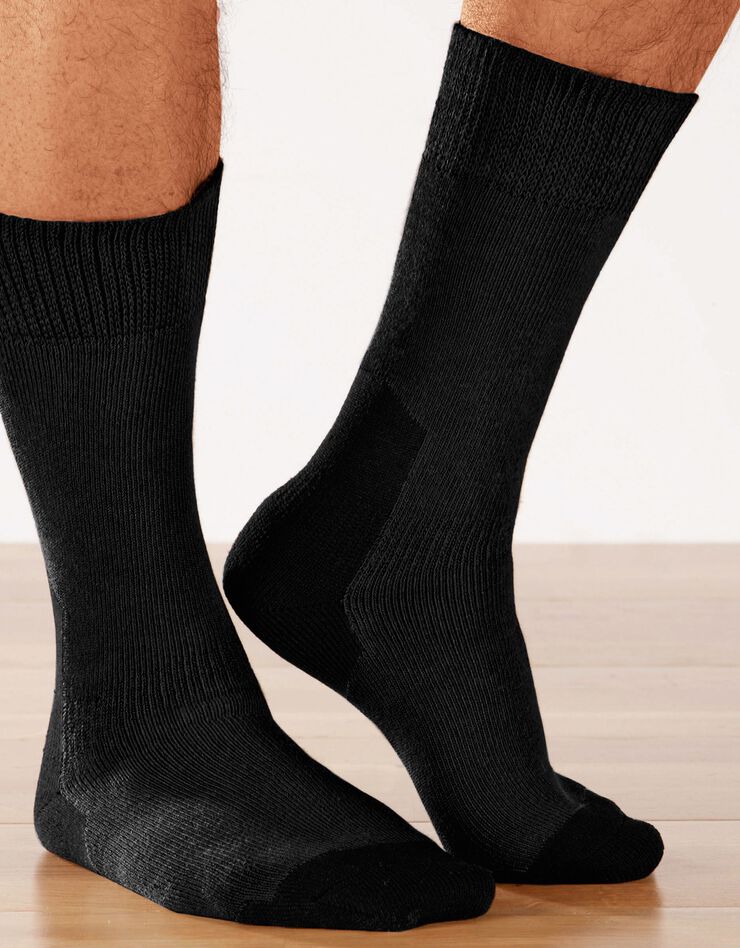 Mi-chaussettes chaussures sécurité - lot de 2 paires (noir) Mi-chaussettes chaussures sécurité - lot de 2 paires (noir)