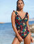 Maillot de bain 1 pièce Pylea - sans armatures (noir / terracotta)