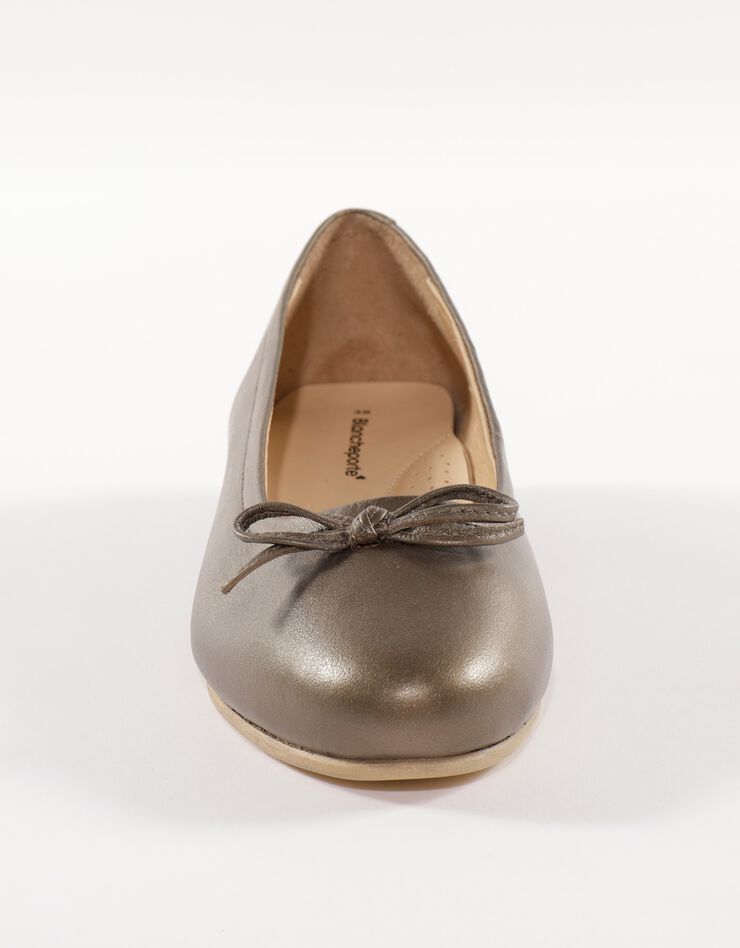 Ballerines plates confort en cuir - bronze (bronze) Ballerines plates confort en cuir - bronze (bronze)