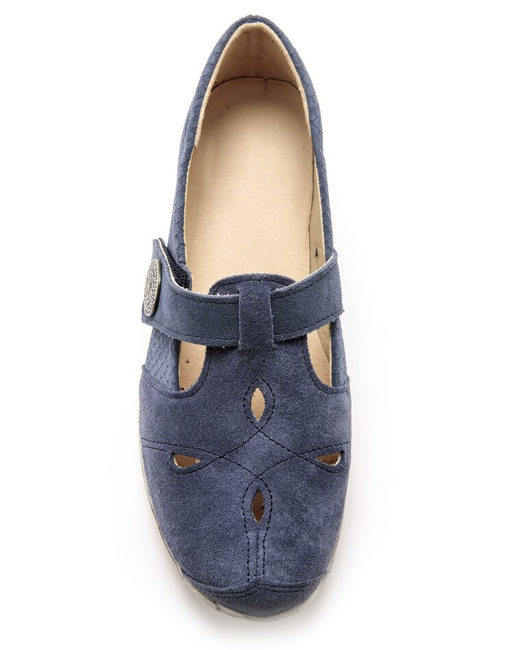 Salomés cuir extra souple grande largeur - marine (marine) Salomés cuir extra souple grande largeur - marine (marine)