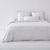 Linge de lit imprim&eacute; carreaux, en flanelle pur coton (blanc)
