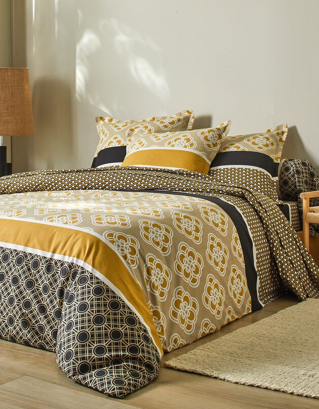 Linge de lit Achille en coton (sable)
