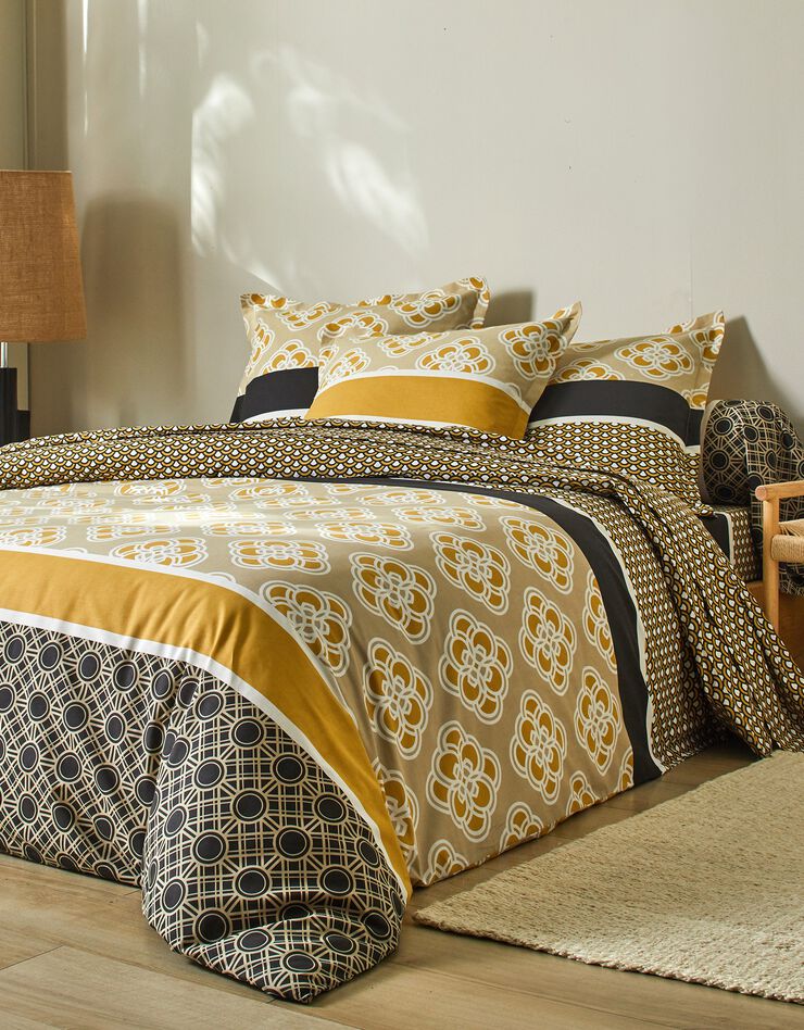 Linge de lit Achille en coton (sable)