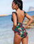 Maillot de bain 1 pièce Pylea - sans armatures (noir / terracotta)