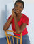 T-shirt col rond dentelle (framboise)